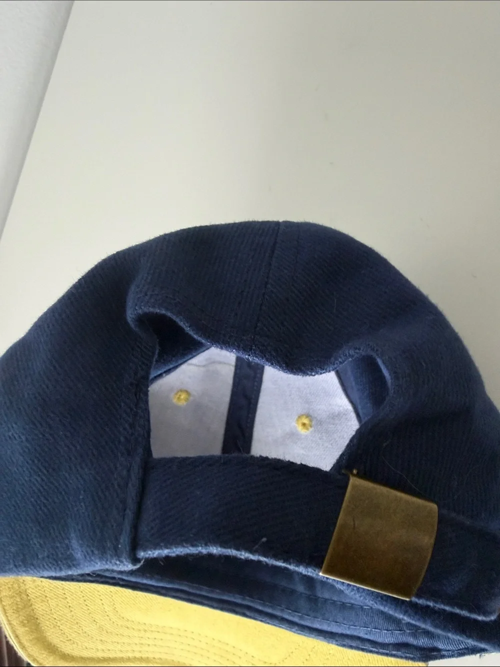 Nashville Script Two-Tone Kids Baseball Cap - Navy & Yellow